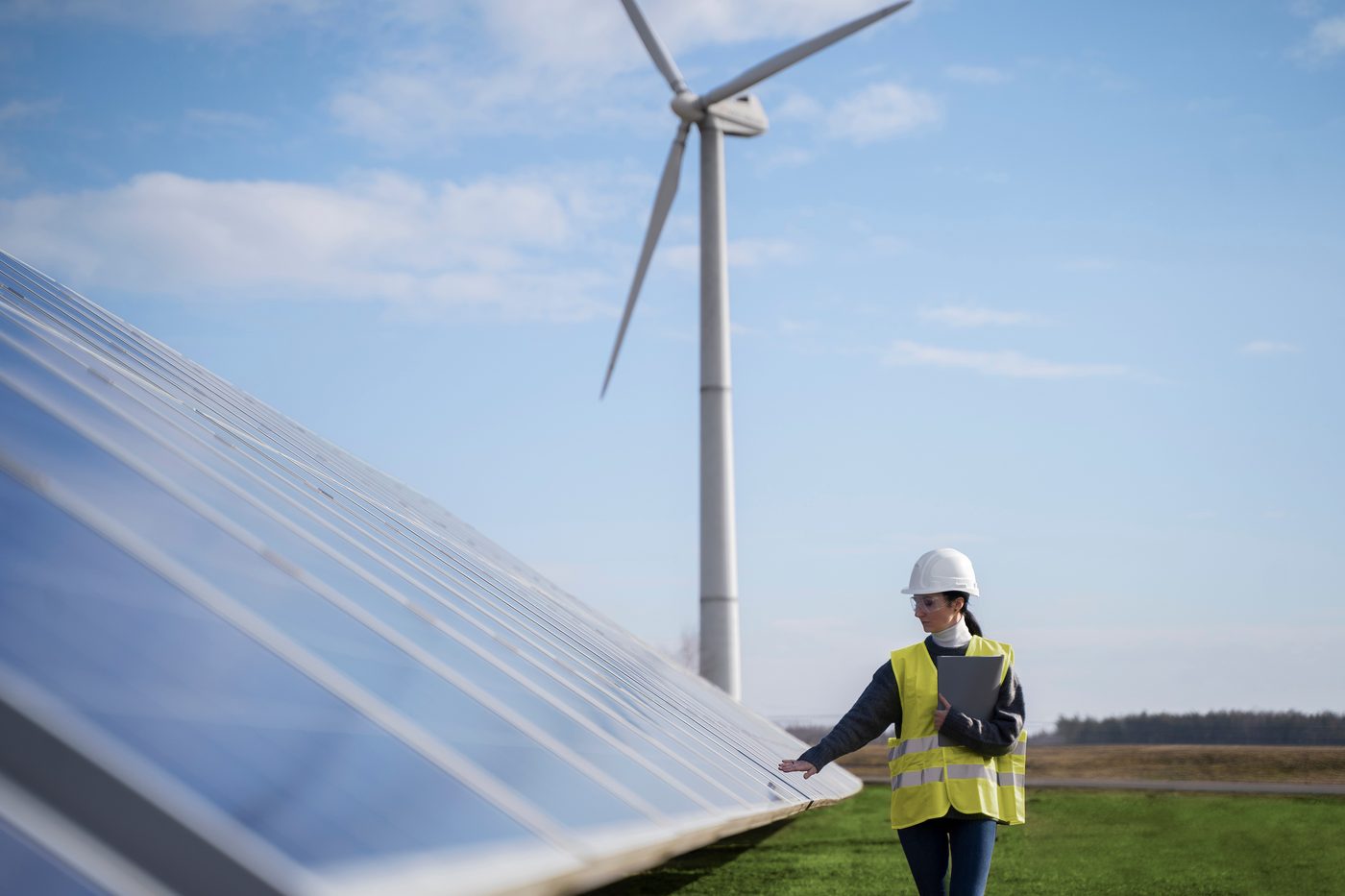 Usina fotovoltaica e parque eólico